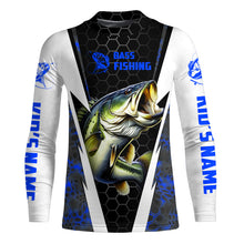 Load image into Gallery viewer, Personalized Bass Fishing jerseys, Bass Fishing Long Sleeve Fishing tournament shirts | blue camo IPHW3517