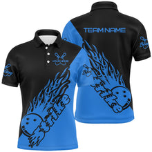 Load image into Gallery viewer, Custom Bowling Shirts For Men, Bowling Team Shirts Bowling Strike | Black And Blue IPHW5167