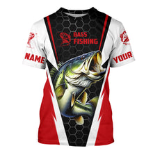 Load image into Gallery viewer, Personalized Bass Fishing jerseys, Bass Fishing Long Sleeve Fishing tournament shirts | red IPHW3400