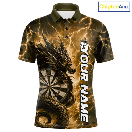 Custom Yellow Thunder Lightning Dragon Dart Jerseys, Multi Styles Dart Team Shirts For Men, Women And Kid IPHW10400