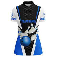 Load image into Gallery viewer, Bowling Shirts For Women Custom Name And Team Name Strike Bowling Ball And Pins, Team Bowling Shirts IPHW4594