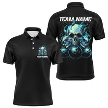 Load image into Gallery viewer, Custom Multi-Color Flame Skull Unisex Bowling Team Shirts, Strike Bowling League Team Jerseys IPHW6582