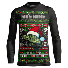 Load image into Gallery viewer, Custom Crappie Fishing Ugly Sweater Pattern Style All Over Shirts Christmas Fishing Shirt IPHW7905