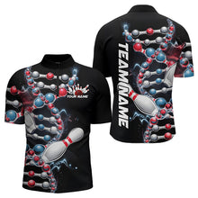 Load image into Gallery viewer, Bowling Is In My Dna Custom Bowling Quarter-Zip Shirts For Men, Bowling Team Bowling League Shirt IPHW8372
