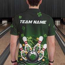 Load image into Gallery viewer, Custom Green St Patrick&#39;S Day Bowling Polo Shirts For Men, Saint Patrick Team Bowling Outfits IPHW8374