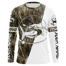 Load image into Gallery viewer, Catfish Fishing Grass Camo Custom Long Sleeve Fishing Shirts, Catfish Tournament Fishing Jerseys IPHW5778