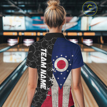 Load image into Gallery viewer, Ohio Flag Custom Bowling Team Shirts For Women, Patriotic Bowling League Shirt IPHW10720