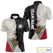 Load image into Gallery viewer, California Flag Custom Bowling Team Shirts For Men, Patriotic Bowling League Shirt IPHW10721