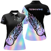 Load image into Gallery viewer, Strike Bowling Polo Shirts For Women, Custom Bowling Team Shirts Bowler Outfit IPHW5240