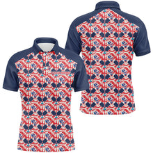 Load image into Gallery viewer, Custom American Flag Pickleball Polo Shirts For Men, Patriotic Pickleball Jerseys For Team IPHW6939