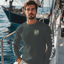 Load image into Gallery viewer, Custom St Patrick&#39;s Day Shamprock Walleye Long Sleeve Tournament Fishing Shirts IPHW8391