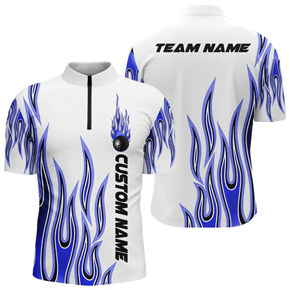 Personalized Flame Bowling Shirts For Men And Women, Bowling Ball Custom Bowling Team Shirt IPHW4981