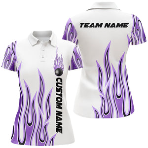 Personalized Flame Bowling Shirts For Women, Bowling Ball Custom Bowling Team Shirt IPHW4986