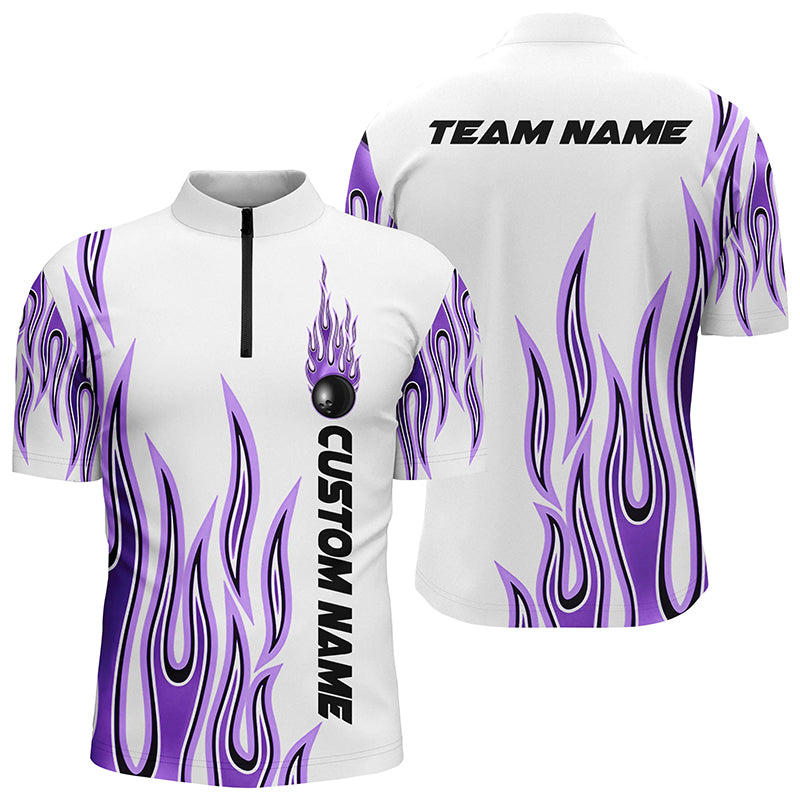 Personalized Flame Bowling Shirts For Men And Women, Bowling Ball Custom Bowling Team Shirt IPHW4986