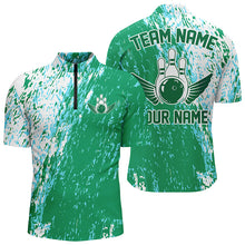 Load image into Gallery viewer, Personalized Bowling Shirts For Men And Women, Team Bowling Jerseys Bowling Pin |Green IPHW4997
