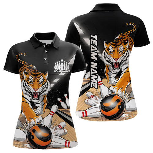 Custom Tiger Bowling Shirts For Women, Tiger Bowling Team Shirt Bowler Uniform Outfits IPHW7980