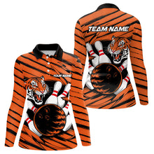 Load image into Gallery viewer, Custom Tiger Bowling Shirts For Women, Tiger Bowling Team Shirt Bowler Uniform Outfits IPHW7982