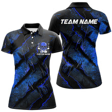 Load image into Gallery viewer, Blue Claw Customize Team Bowling Shirts, Skull Bowling Jerseys For Women IPHW6483