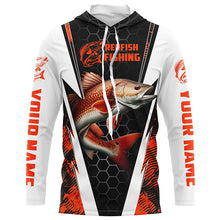 Load image into Gallery viewer, Custom Redfish Fishing Jerseys, Redfish Fishing Long Sleeve Fishing Tournament Shirts | Orange Camo IPHW6505