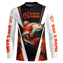 Load image into Gallery viewer, Custom Redfish Fishing Jerseys, Redfish Fishing Long Sleeve Fishing Tournament Shirts | Orange Camo IPHW6505