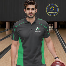 Load image into Gallery viewer, Custom Shamrock Green Classic Bowling Team Polo Shirt For Men, Bowling League Shirt IPHW9914
