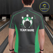 Load image into Gallery viewer, Custom Shamrock Green Classic Bowling Team Polo Shirt For Men, Bowling League Shirt IPHW9914