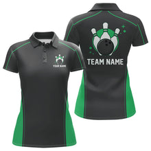 Load image into Gallery viewer, Custom Shamrock Green Classic Bowling Team Polo Shirt For Women, Bowling League Shirt IPHW9914