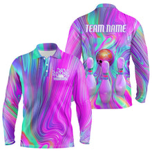 Load image into Gallery viewer, Custom Colorful Bowling Shirts For Men, Galaxy Colors Bowling Team Shirt Bowler Outfits IPHW7998