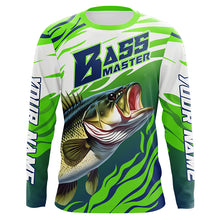 Load image into Gallery viewer, Personalized Bass master Fishing jerseys, Largemouth Bass Long sleeve performance Fishing Shirts IPHW3356