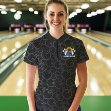 Load image into Gallery viewer, Custom Sunflower Bowling Quarter-Zip Shirts For Women, Sunflower Bowling Team Jerseys IPHW8436