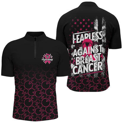 Fearless Against Breast Cancer Custom Bowling Shirts, Breast Cancer Awareness Jerseys For Team IPHW7010