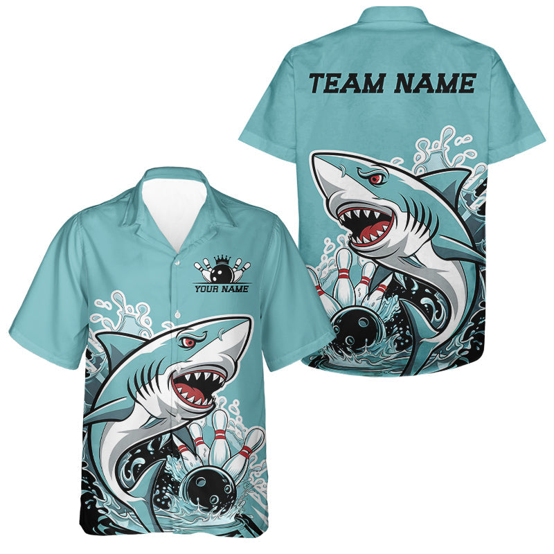 Shark Custom Bowling Jerseys, Shark Bowling Tournament Hawaiian Shirts For Men And Women IPHW8008