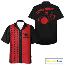 Load image into Gallery viewer, Custom Vintage Bowling Hawaiian Shirt For Men And Women, Bowling Team Button Up Shirt IPHW10064