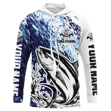 Load image into Gallery viewer, Tuna Fishing Custom Long Sleeve Performance Fishing Shirts, Tuna Saltwater Fishing Jerseys IPHW5813