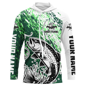 Custom Trout Fishing Jerseys, Trout Tournament Long Sleeve Fishing Shirts For Men And Women | Green IPHW5816