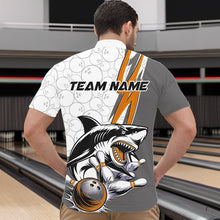 Load image into Gallery viewer, Custom Orange Shark Bowling Quarter-Zip Shirts For Men, Shark Bowling Team Tournament Outfits IPHW8730