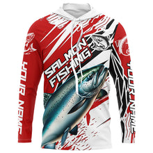 Load image into Gallery viewer, Chinook Salmon Fishing Custom Long Sleeve Tournament Shirts, Salmon Fishing Jerseys | Red IPHW6244