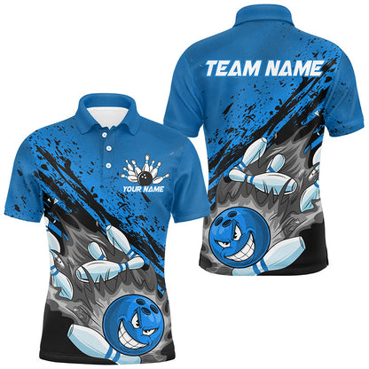 Black And Orange Custom Funny Bowling Shirt For Men, Bowling Team Uniform Bowlers Outfits IPHW7624