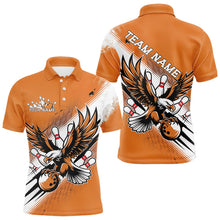 Load image into Gallery viewer, Custom Orange Eagle Bowling Jerseys, Eagle Bowling Men Polo Shirts Team Uniform Bowlers Outfit IPHW8787