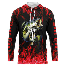 Load image into Gallery viewer, Custom Bass Fishing jerseys, Bass Long sleeve Fishing Shirts personalized Fishing gifts | red IPHW3534