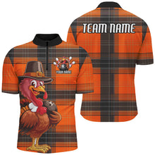 Load image into Gallery viewer, Custom Funny Turkey Bowling Shirts For Men, Thanksgiving Bowling Team Shirt Bowler Outfits IPHW7638