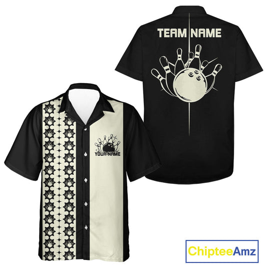 Custom Classic Retro Bowling Team  Shirt, Vintage Style Bowlers Outfits IPHW10073