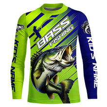 Load image into Gallery viewer, Custom Largemouth Bass Fishing Uv Protection Long Sleeve Shirts, Bass Tournament Fishing Shirt IPHW6278