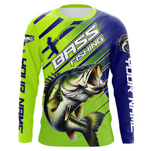 Load image into Gallery viewer, Custom Largemouth Bass Fishing Uv Protection Long Sleeve Shirts, Bass Tournament Fishing Shirt IPHW6278