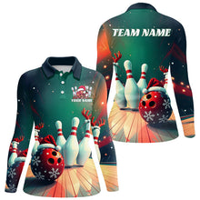 Load image into Gallery viewer, Custom Christmas Ladies Bowling Shirts, Bowling Team Shirt Christmas Bowling Outfits IPHW7842