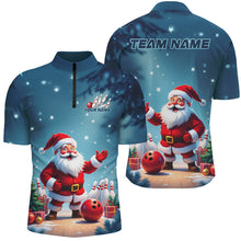 Load image into Gallery viewer, Funny Santa Bowling Custom Christmas Bowling Shirts For Men, Bowling Team Uniform Bowlers Outfits IPHW7847