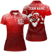 Load image into Gallery viewer, Funny Strike Bowling Christmas Shirts For Women, Custom Xmas Bowling Outfits Team Uniform IPHW7859