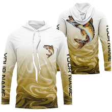 Load image into Gallery viewer, Custom Walleye Long Sleveeve Tournament Camo Fishing Shirts, Walleye Fishing Jerseys IPHW6041