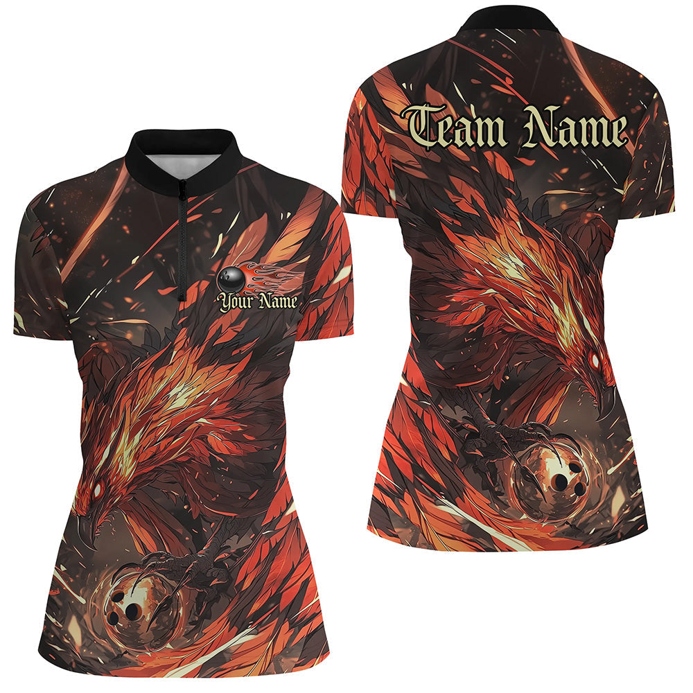 Custom Phoenix Bowling Shirts For Women, Phoenix Bowling Team Jerseys Team Outfits IPHW7663