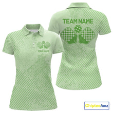 Load image into Gallery viewer, Custom Vintage Green Pickleball Team Polo Shirts For Women, Pickleball Jerseys IPHW9312